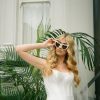 The White Collection Stella - White Love Heart Sunglasses Sunglasses