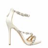 HARLO Australia Bella - White Crystal Embellished Strappy Evening Heel White