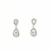 Windsor Bridal Grace - Modern Crystal Teardrop Bridal Earrings Rose Gold