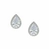 The White Collection Celestine - Classic Crystal Teardrop Bridal Stud Earrings Rose Gold