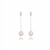 Lola Knight Lola Knight - Ada - Minimal Bridal Pearl Earrings - Silver Earrings