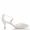 Bella Belle Frances - Ivory - Crystal Embellishment Low Heel