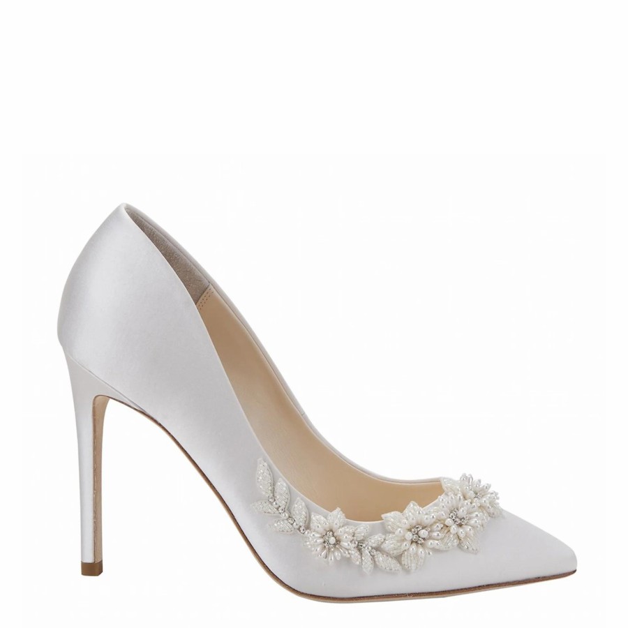 Bella Belle Jasmine - Ivory Embellished Pumps High Heel