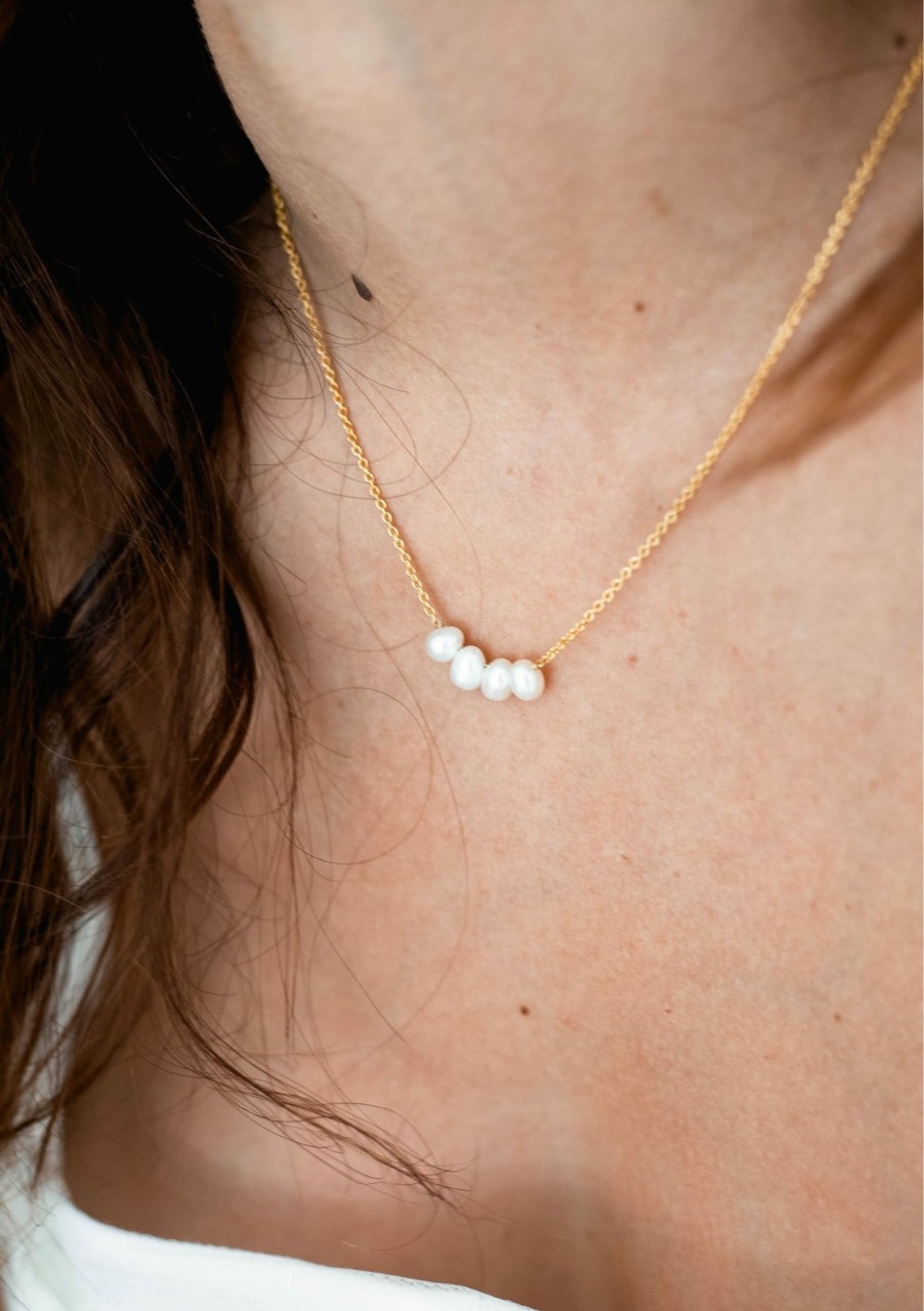 Lola Knight Lola Knight - Poppy - Pearl Necklace - Gold Bridal Necklaces