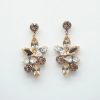 Ronza George Jen - Rose Gold Swarovski Statement Bridal Drop Earrings Swarovski