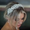 Windsor Bridal Eden - Pearl Crystal Bridal Headband Silver