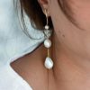 Lola Knight Lola Knight - Alora - Minimal Bridal Pearl Earrings - 18Ct Gold Gold