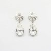 Ronza George Anastasia - Silver Crystal Bridal Drop Earrings Silver