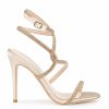 Bella Belle Teagan - Crystal Rope Gold Strappy Bridal Heels High Heel