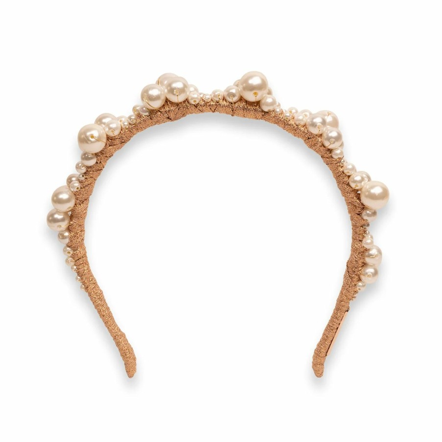 A'el Este A'El Este - Charlotte - Bridal Pearl Headband - Rose Gold Pearl