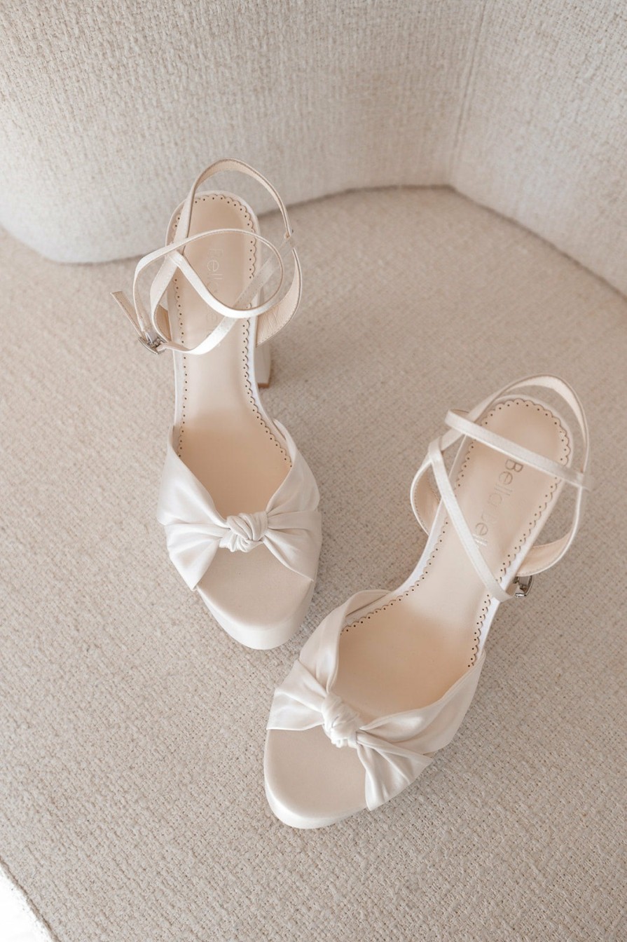 Bella Belle Serafina - Open Toe Platform Bridal Sandals High Heel