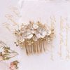 Windsor Bridal Elle - Dainty Floral Bridal Hair Comb Rose Gold