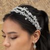 Windsor Bridal Celina - Twin Band Classical Crystal Headband Silver