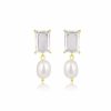 Lola Knight Lola Knight - Thea - Pearl & Crystal Earrings - 18Ct Gold Gold