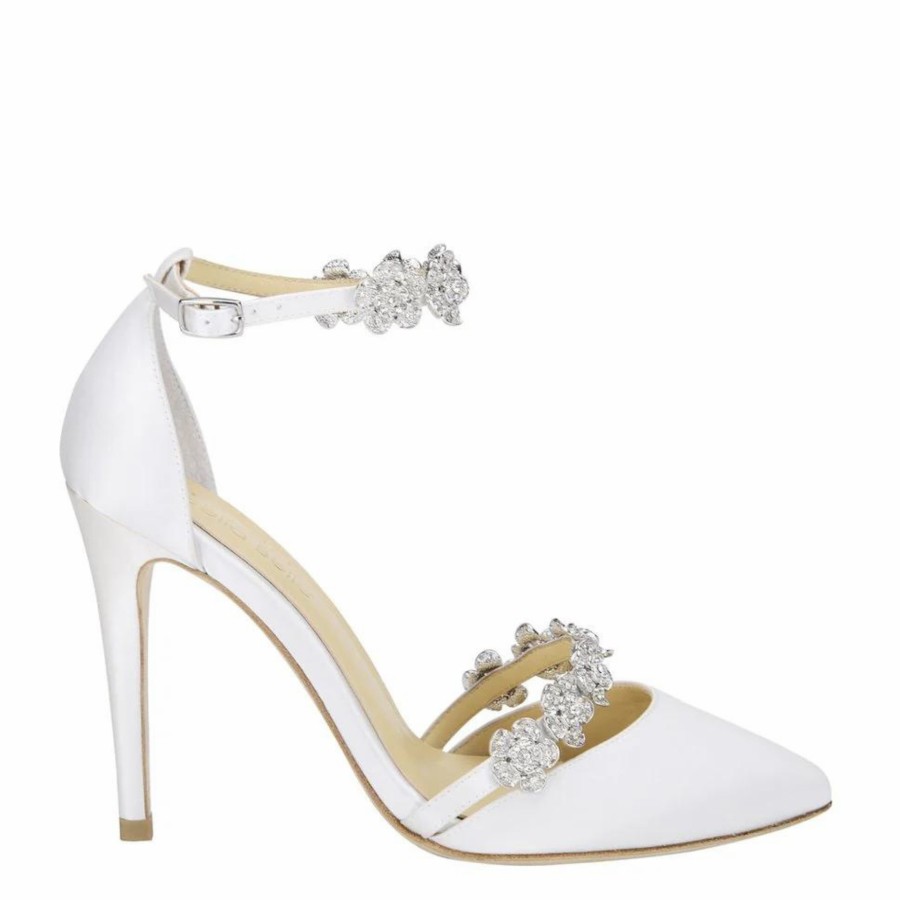 Bella Belle Olivia Heel - Ivory - Floral Crystal High Heel • Weddshoesserie