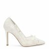 Bella Belle Sophia - White Flower Wedding Shoes Lace Heels High Heel