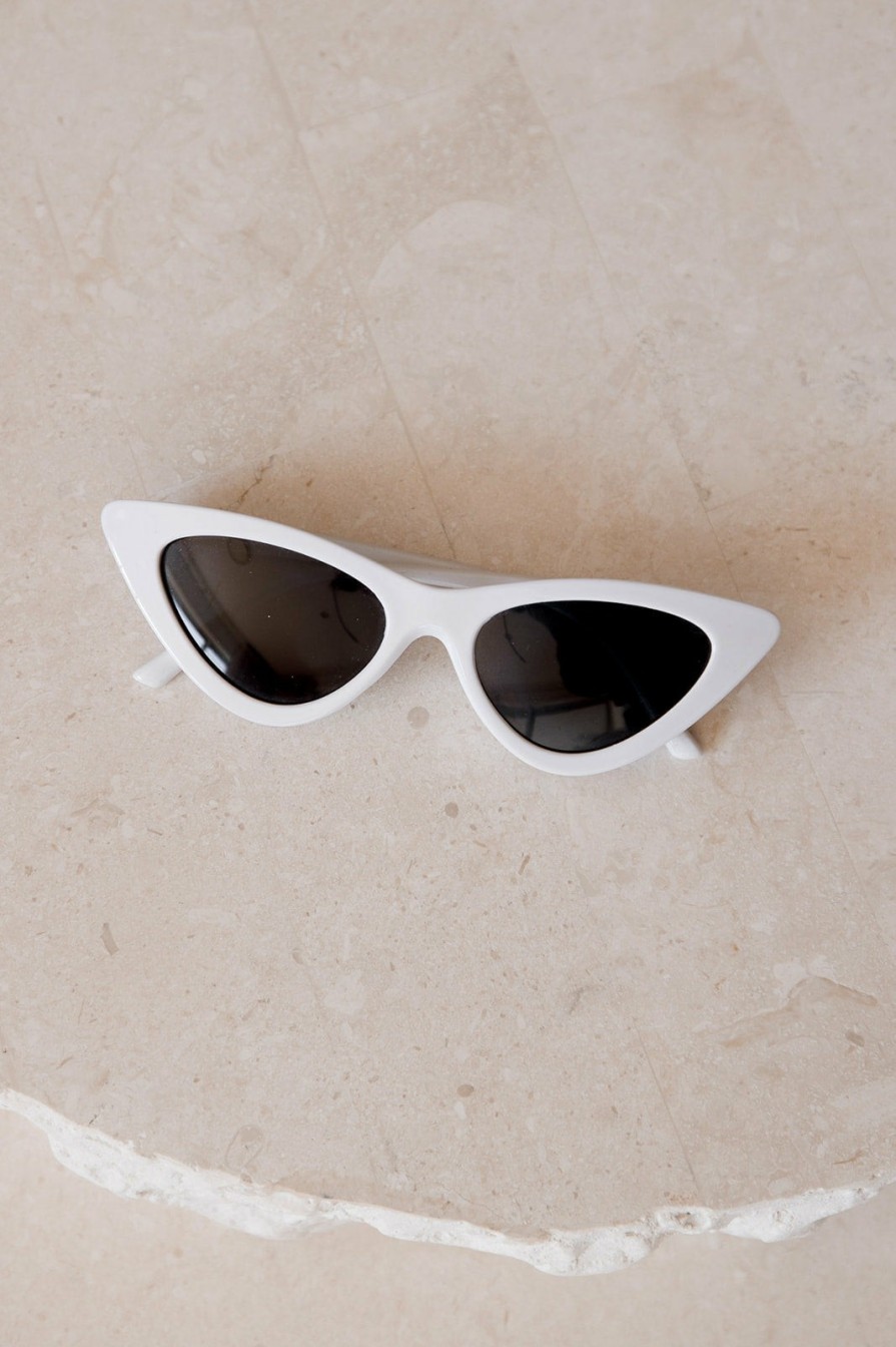 The White Collection Brittany - White Cat Eye Sunglasses Sunglasses