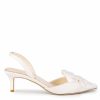 Bella Belle Reagan - Ivory Pointed Toe Low Kitten Heels Low Heel