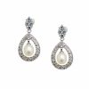 The White Collection Ella - Dainty Pearl Drop Bridal Earrings Pearl