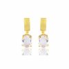 Lola Knight Lola Knight - Ella - Crystal Quartz Earrings - 18Ct Gold Gold