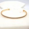 The White Collection Natalia - Simple Crystal Bridal Bangle Bracelet Gold