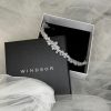 Windsor Bridal Saphira - Elegant Sparkling Crystal Bridal Headband Crown Silver