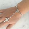 Ronza George Rosary Bracelet - Swarovski Crystal Silver