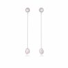 Lola Knight Lola Knight - Maya - Pearl Dangle Earrings - Silver Silver