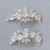 Windsor Bridal Belle - Elegant Floral Bridal Hair Comb Rose Gold