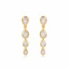 Lola Knight Lola Knight - Genevieve - Cubic Zirconia Crystal Drop Earrings - Gold Gold