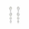 Lola Knight Lola Knight - Genevieve - Cubic Zirconia Crystal Drop Earrings - Silver Earrings