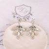 Ronza George Anita Drops - Silver Swarovski Bridal Jacket Drop Earrings Silver