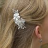 Windsor Bridal Francine - Silver Flower Bridal Clip Silver