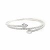 The White Collection Caitlin - Simple Crystal Bridal Bangle Bracelet Rose Gold