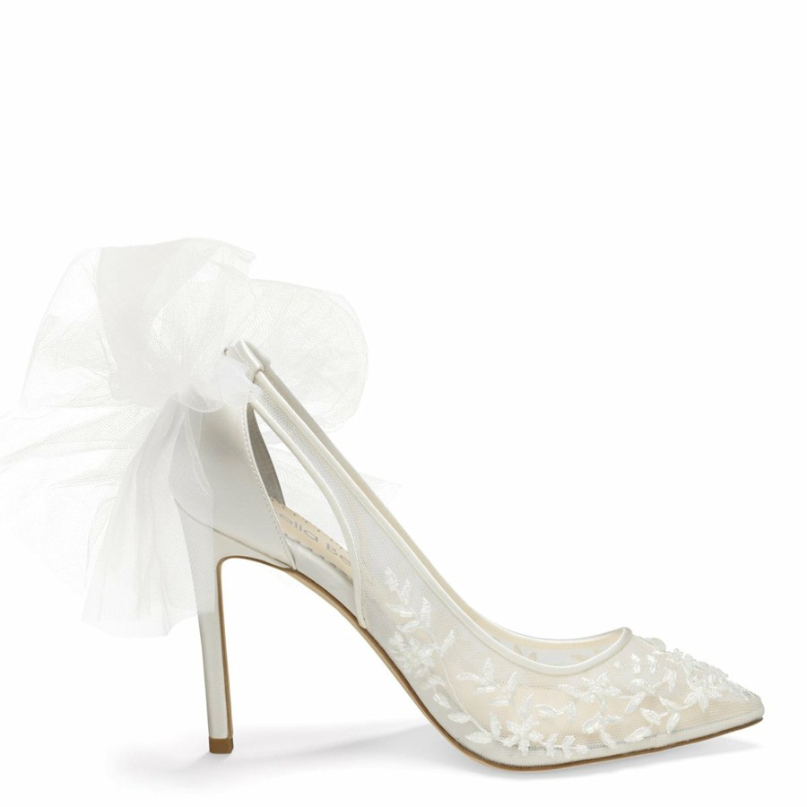 Bella Belle Edna - Floral And Tulle Bow Pump High Heel