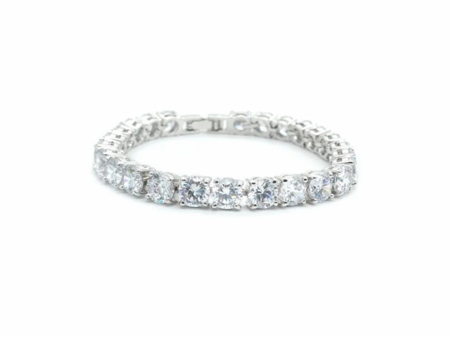 The White Collection Lizzie - Lovely Bridal Tennis Bracelet Gold