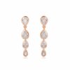 Lola Knight Lola Knight - Genevieve - Cubic Zirconia Crystal Drop Earrings - Rose Gold Rose Gold