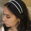 Windsor Bridal Lauren Crystal - Crystal Bridal Double Headband Silver