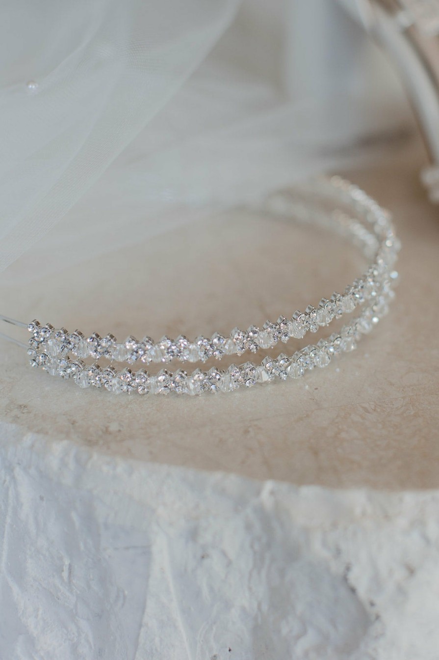 Windsor Bridal Lauren Crystal - Crystal Bridal Double Headband Silver