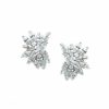 The White Collection Zara - Crystal Cluster Bridal Stud Earrings Rose Gold