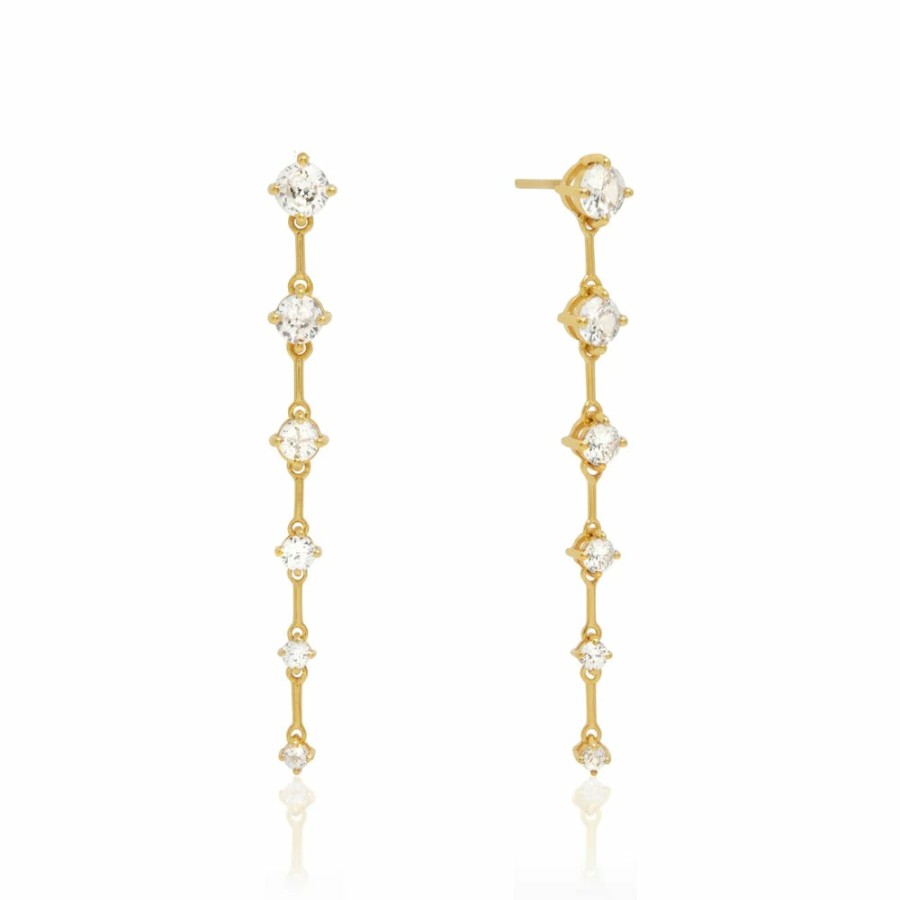 Saint Valentine Reverie Drop Earrings - Gold Gold