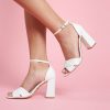 Charlotte Mills George - Pearl Wide Fit Bridal Block Heel High Heel