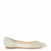 Badgley Mischka Gigi - Ivory Wide Fit Flats