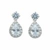 The White Collection Kate - Sweet Teardrop Crystal Bridal Drop Earrings Silver