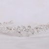 The White Collection Olivia - Floral Crystal Bridal Headband Silver