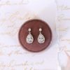 Windsor Bridal Estelle - Dainty Crystal Bridal Drop Earrings Rose Gold