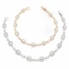 The White Collection Clementine - Marquise And Round Crystal Bridal Bracelet Rose Gold