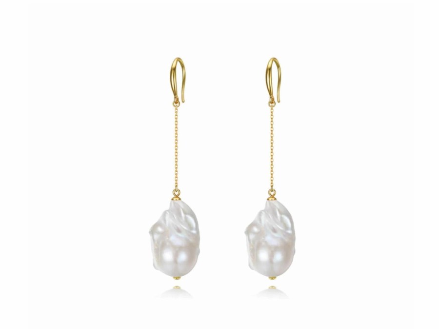 Lola Knight Lola Knight - Callie - Bridal Pearl Dangle Earrings - 18Ct Gold Gold