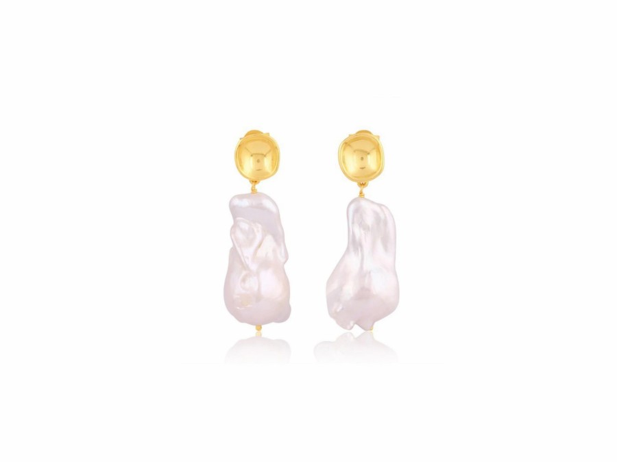 Lola Knight Lola Knight - Addison - Pearl Drop Earrings - 18Ct Gold Gold