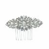 The White Collection Eliana - Sparkling Crystal Bridal Comb Silver